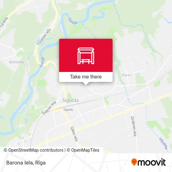 Карта Barona Iela