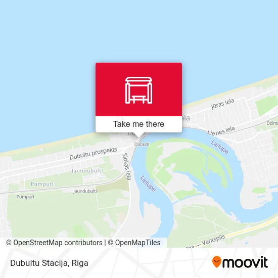 Карта Dubultu Stacija