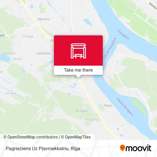 Карта Pagrieziens Uz Pļavniekkalnu