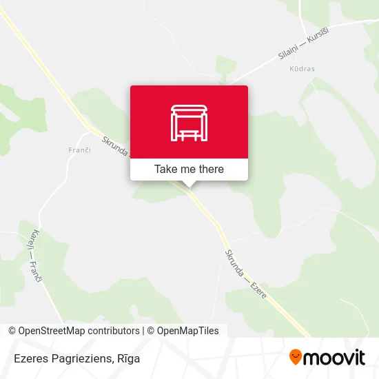 Ezeres Pagrieziens map