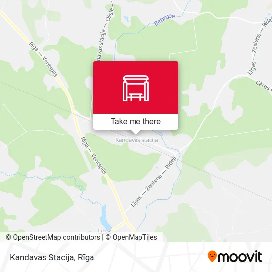Карта Kandavas Stacija