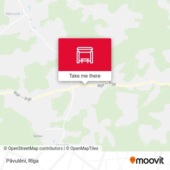 Карта Pāvulēni