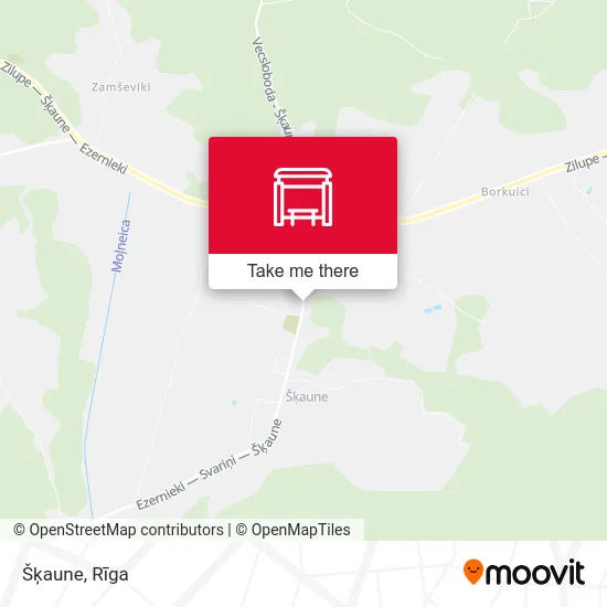 Карта Šķaune