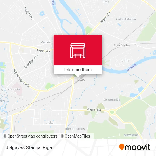 Карта Jelgavas Stacija