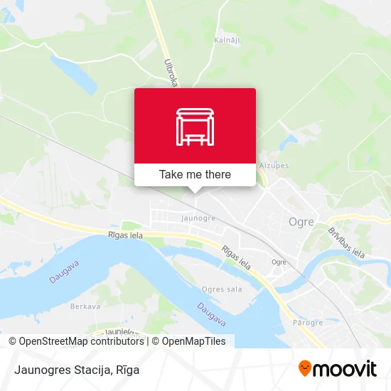 Карта Jaunogres Stacija