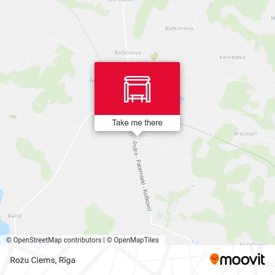 Карта Rožu Ciems