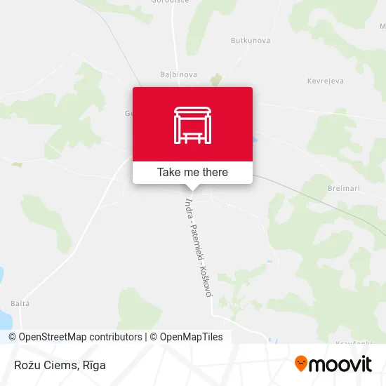 Карта Rožu Ciems