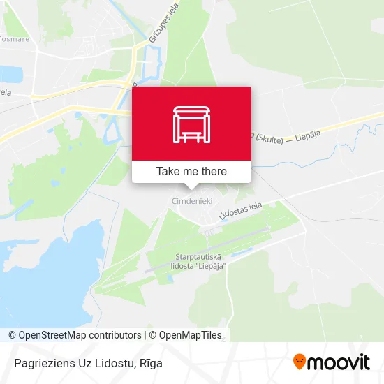 Карта Pagrieziens Uz Lidostu