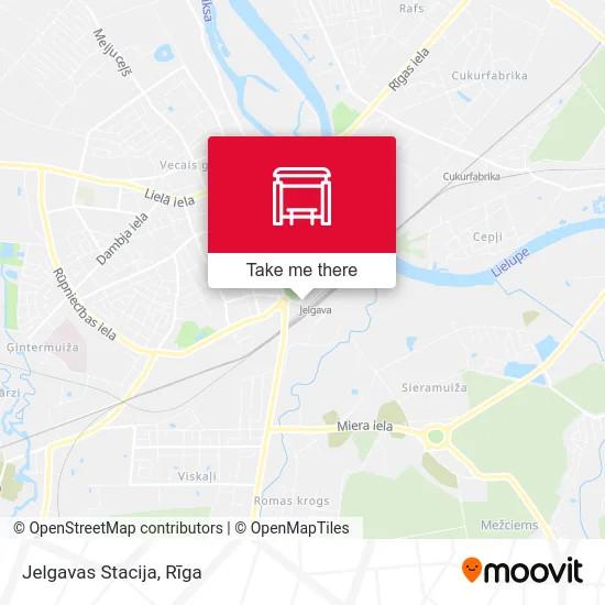 Карта Jelgavas Stacija