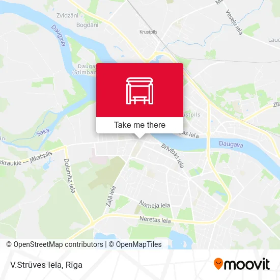 Карта V.Strūves Iela
