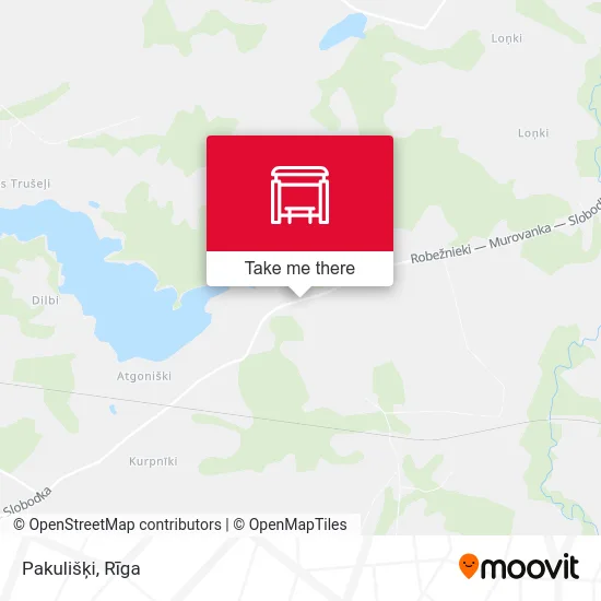 Карта Pakulišķi