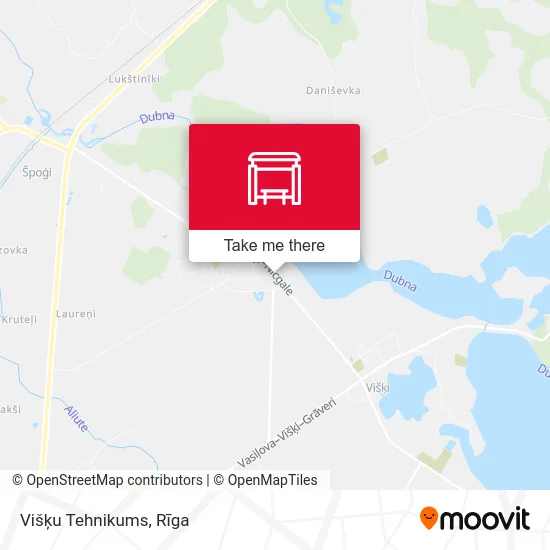 Карта Višķu Tehnikums