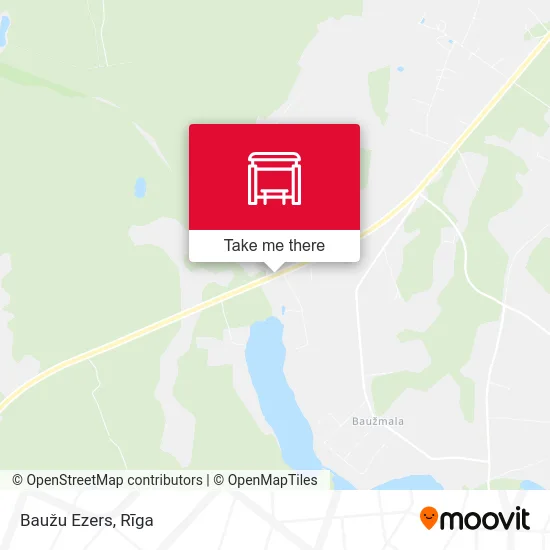 Baužu Ezers map