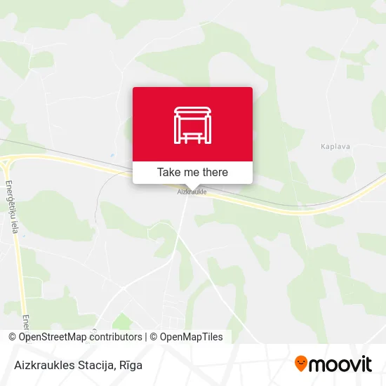 Карта Aizkraukles Stacija