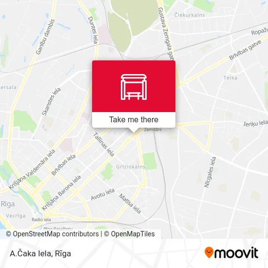Карта A.Čaka Iela