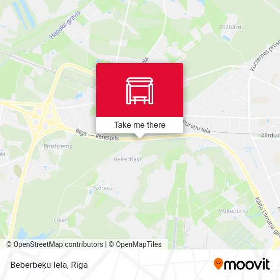 Карта Beberbeķu Iela