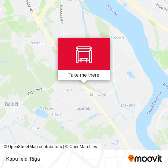 Карта Kāpu Iela