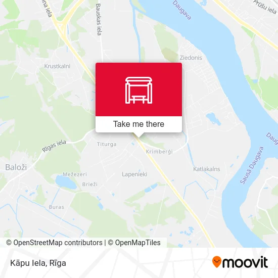 Карта Kāpu Iela