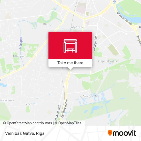 Карта Vienības Gatve