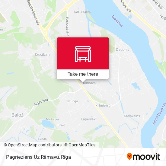 Карта Pagrieziens Uz Rāmavu