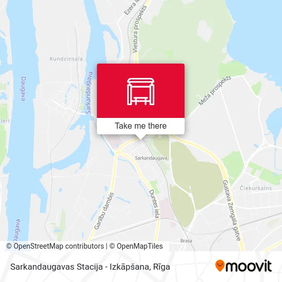 Карта Sarkandaugavas Stacija - Izkāpšana