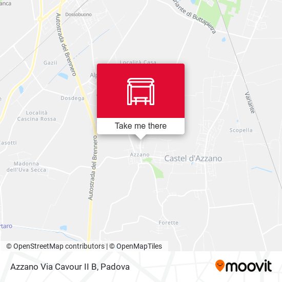 Azzano Via Cavour II B map