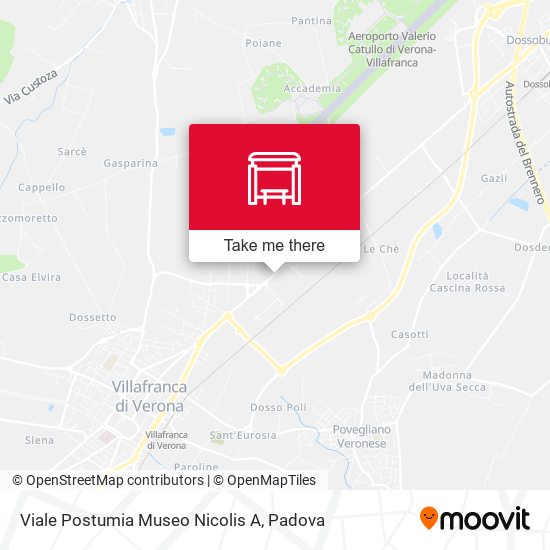 Viale Postumia Museo Nicolis A map