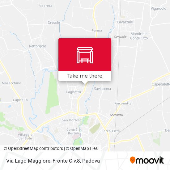 Via Lago Maggiore, Fronte Civ.8 map
