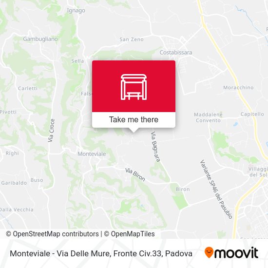 Monteviale - Via Delle Mure, Fronte Civ.33 map