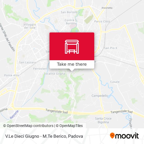 V.Le Dieci Giugno - M.Te Berico map