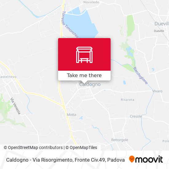 Caldogno - Via Risorgimento, Fronte Civ.49 map