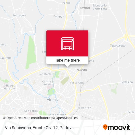 Via Sabiavona, Fronte Civ. 12 map