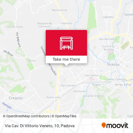 Via Cav. Di Vittorio Veneto, 10 map