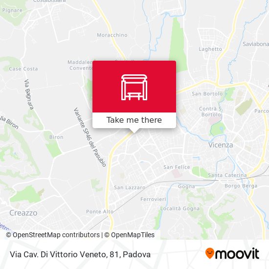 Via Cav. Di Vittorio Veneto, 81 map
