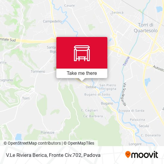 V.Le Riviera Berica, Fronte Civ.702 map