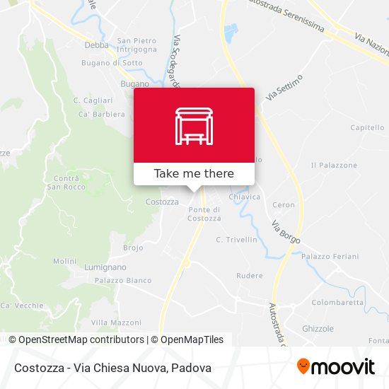Costozza - Via Chiesa Nuova map