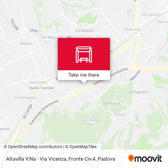 Altavilla V.Na - Via Vicenza, Fronte Civ.4 map