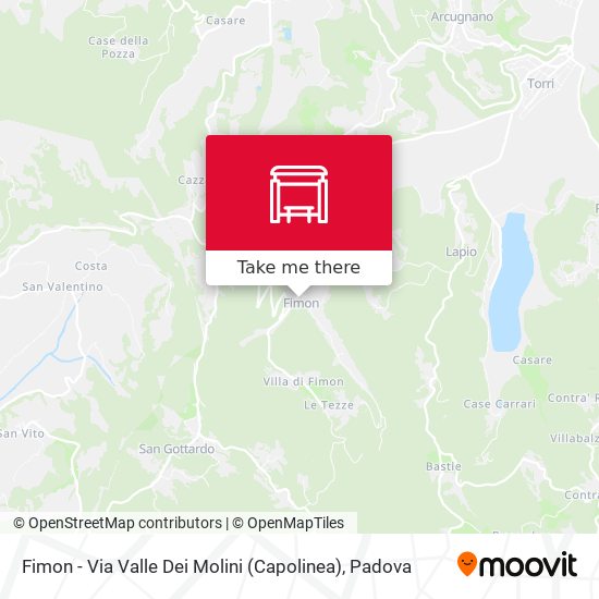 Fimon - Via Valle Dei Molini (Capolinea) map