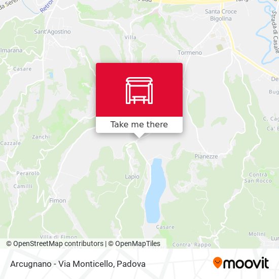 Arcugnano - Via Monticello map
