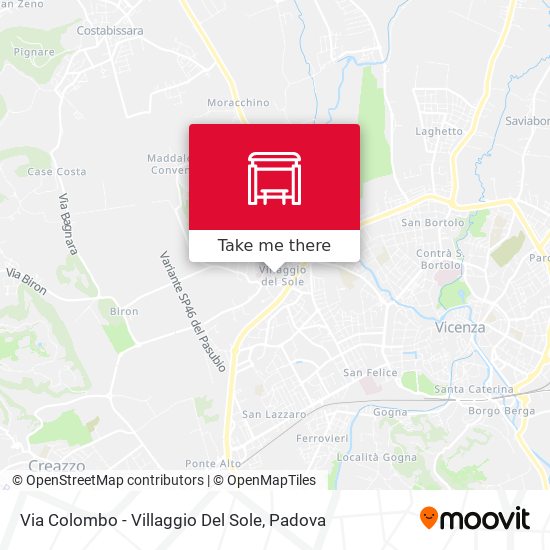 Via Colombo - Villaggio Del Sole map