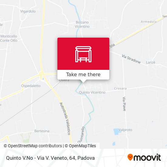 Quinto V.No - Via V. Veneto, 64 map