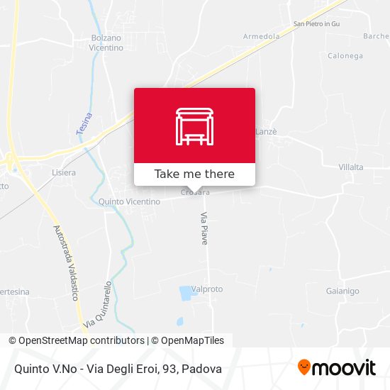 Quinto V.No - Via Degli Eroi, 93 map