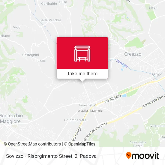Sovizzo - Risorgimento Street, 2 map