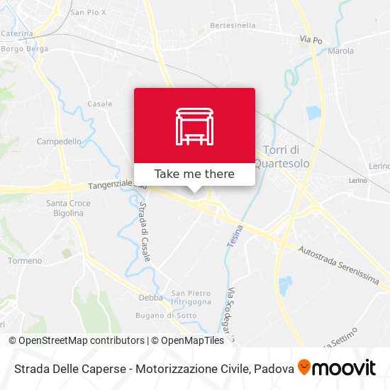 Strada Delle Caperse - Motorizzazione Civile map