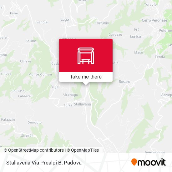 Stallavena Via Prealpi B map