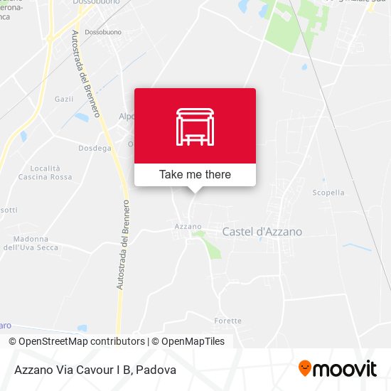 Azzano Via Cavour map