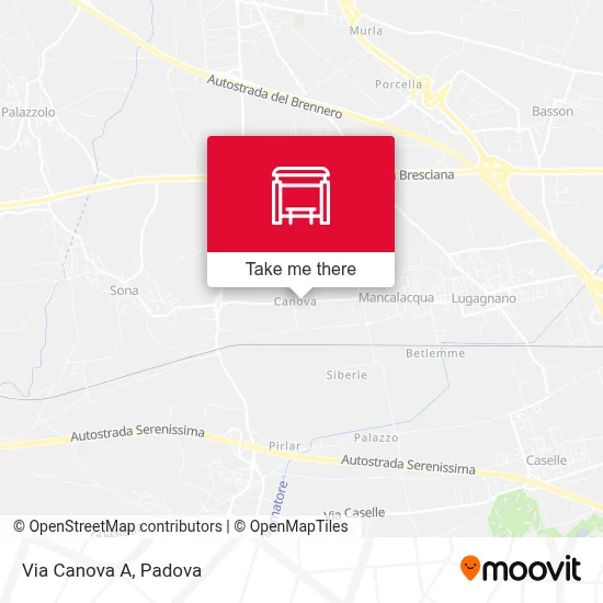 Via Canova A map