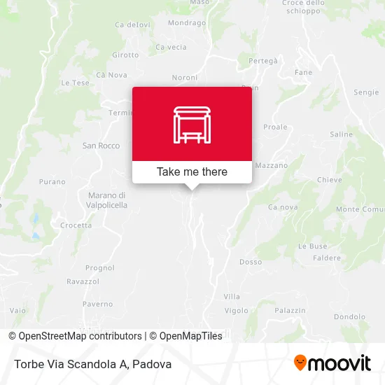 Torbe Via Scandola A map