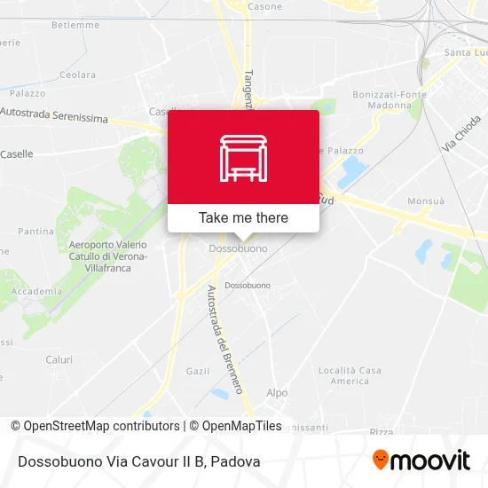 Dossobuono Via Cavour II B map
