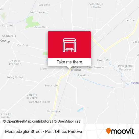 Messedaglia Street - Post Office map